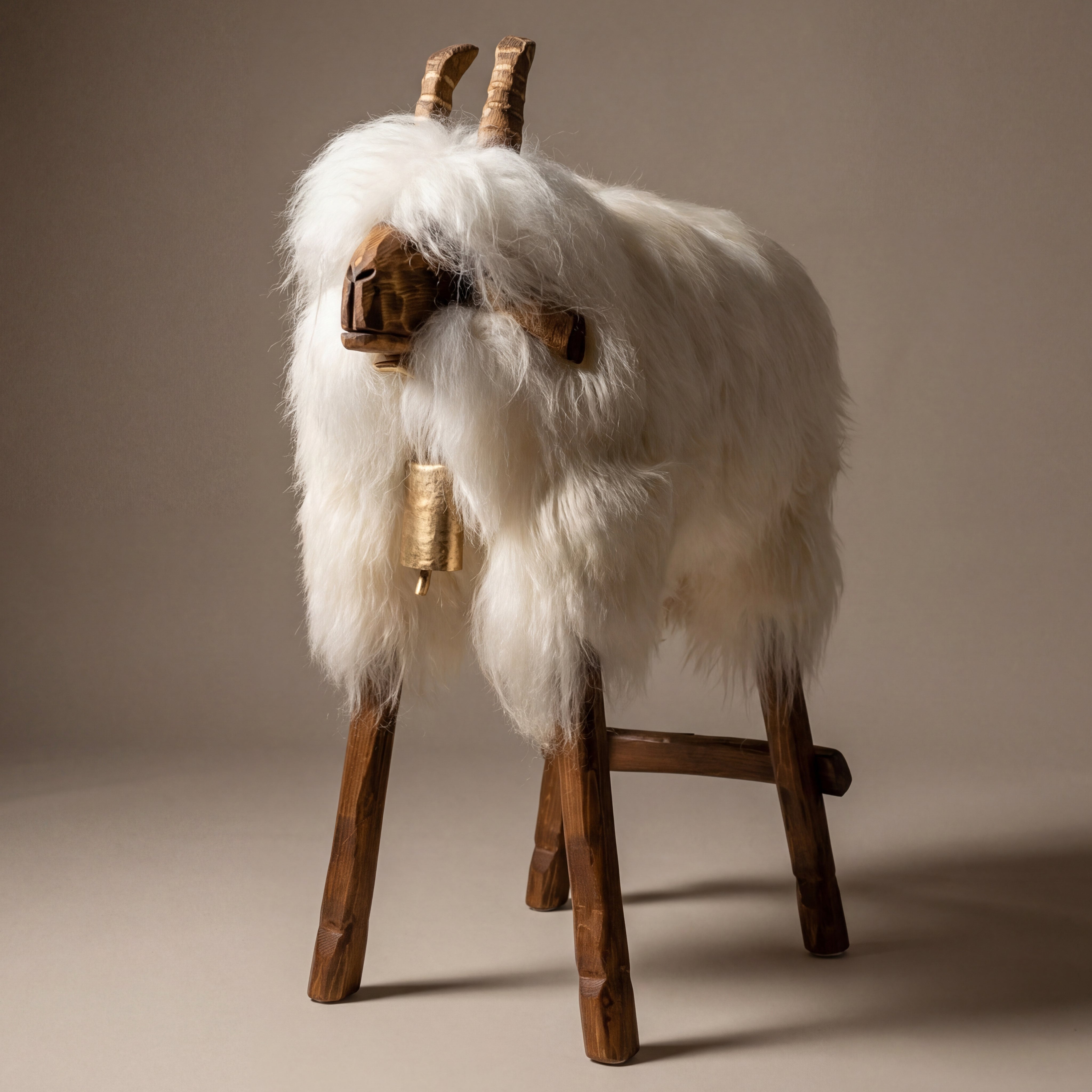Design bar stool animal stool sheep stool "Resi" the cheeky goat" Iceland white