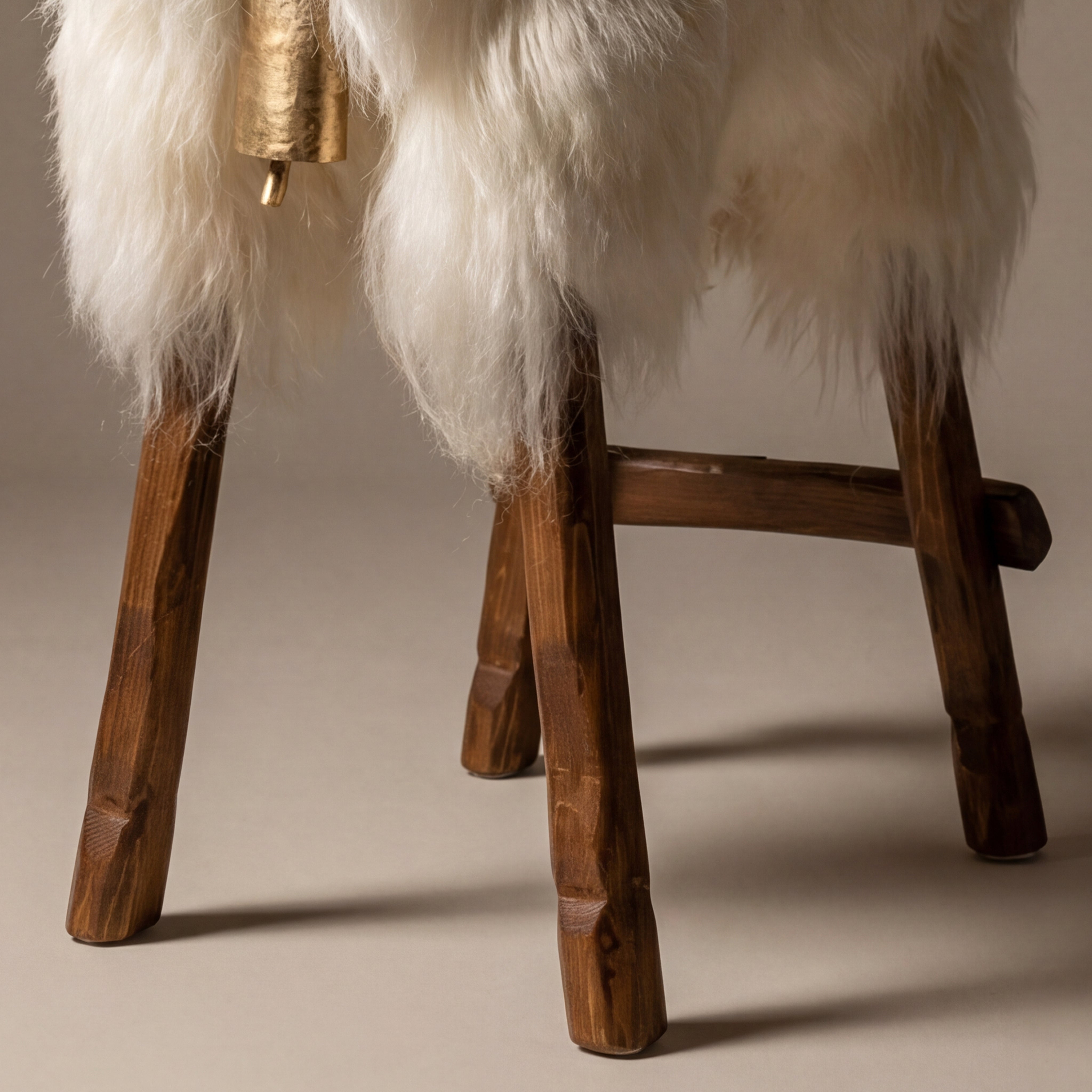 Design bar stool animal stool sheep stool "Resi" the cheeky goat" Iceland white