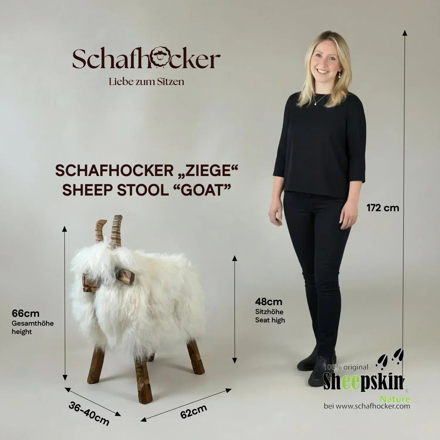 Premium Design Tierhocker Schafhocker »Enzo« die freche