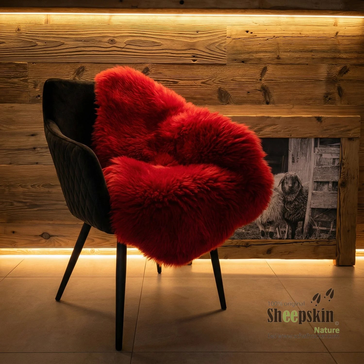 Lammfell Sitzauflage großes Schaffell 110-120cm Fell