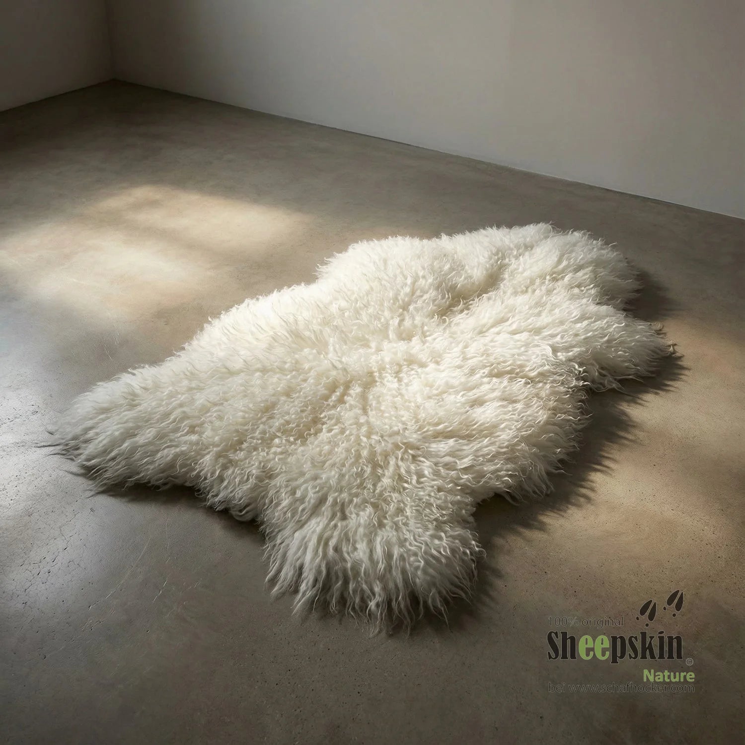 Lammfell Sitzauflage großes Schaffell 110-120cm Fell