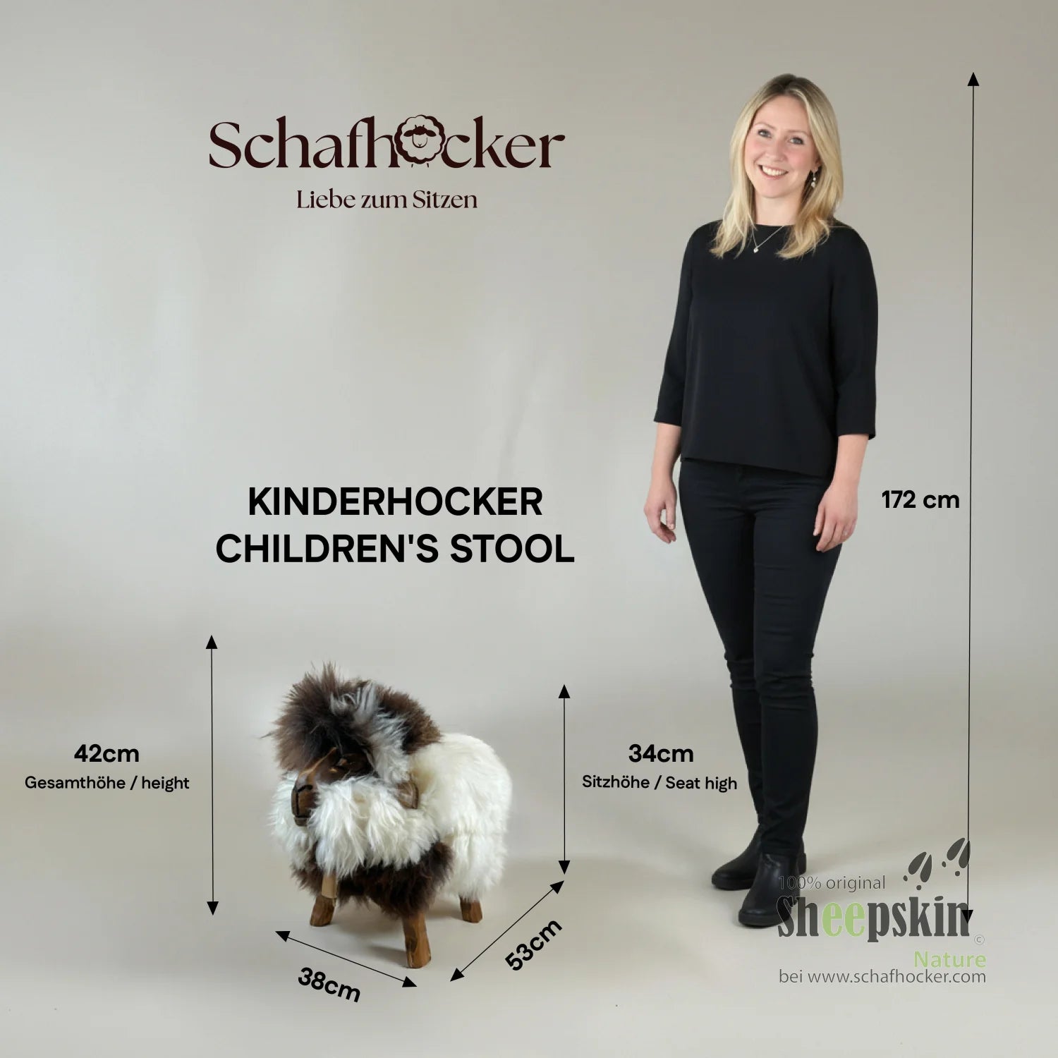 Premium Design Schafhocker Kinderhocker Bua »Clemens«