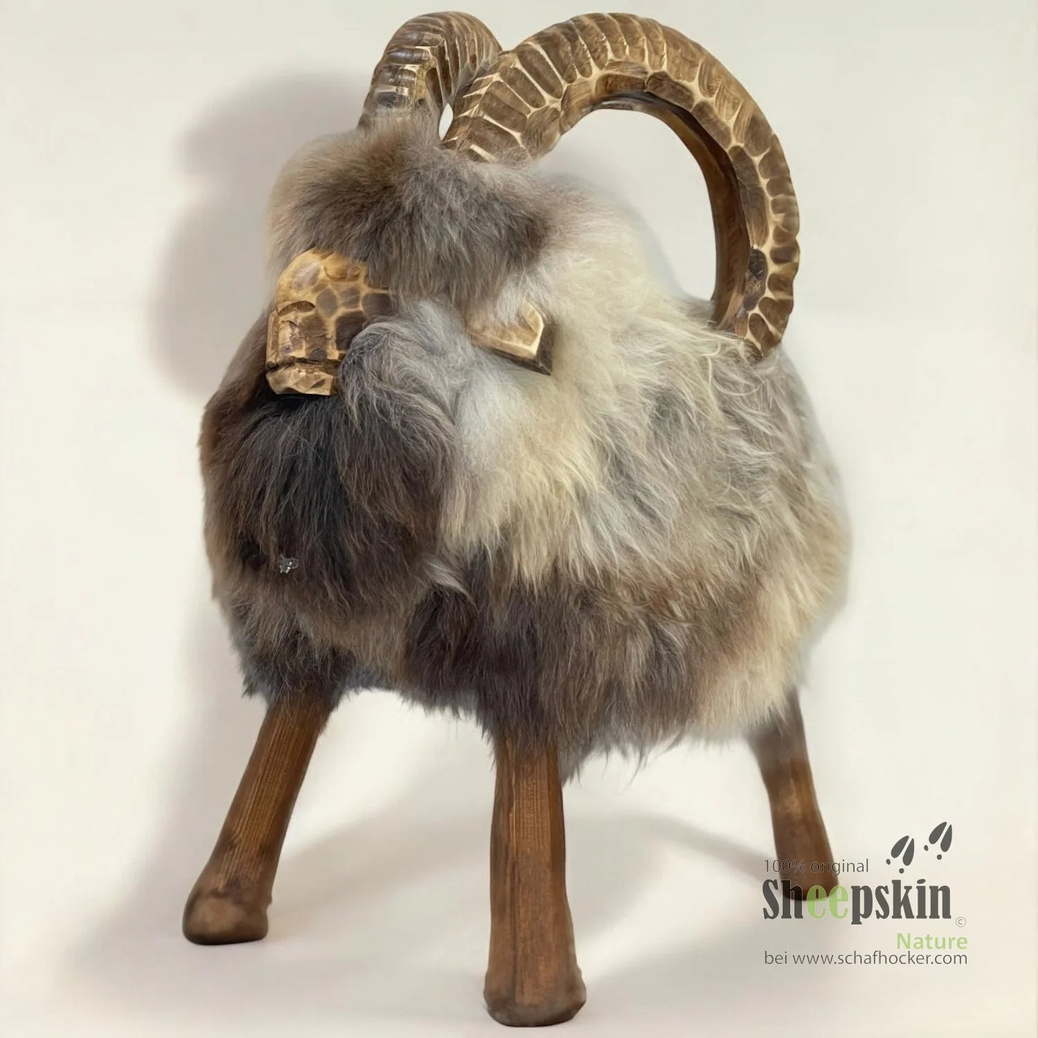 Premium Design Tierhocker ➤ Schafhocker𓃵 Rocky der Steinbock beige limited Schafhocker Steinbock