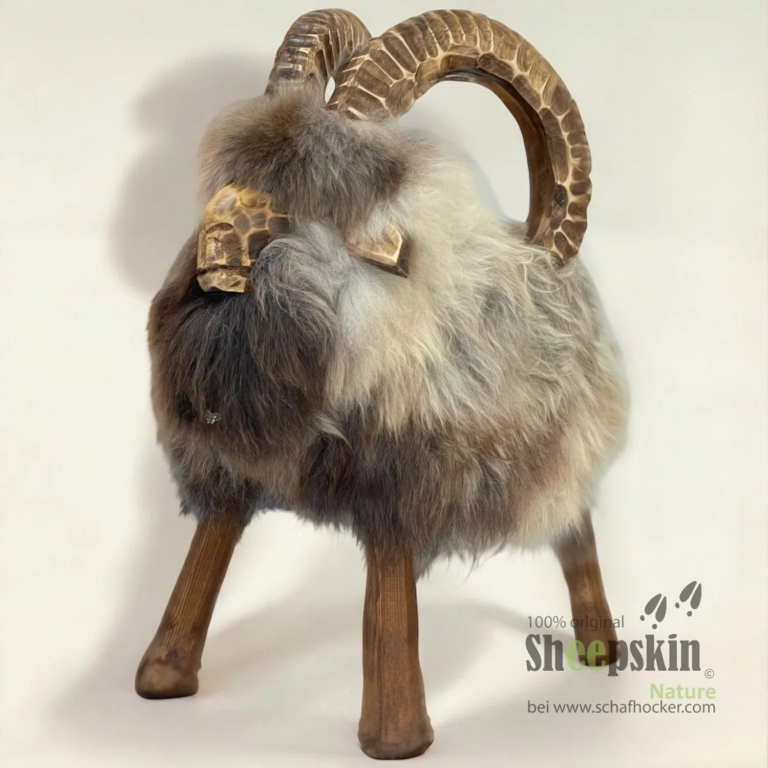 Premium Design Tierhocker ➤ Schafhocker𓃵 Rocky der Steinbock beige limited Schafhocker Steinbock