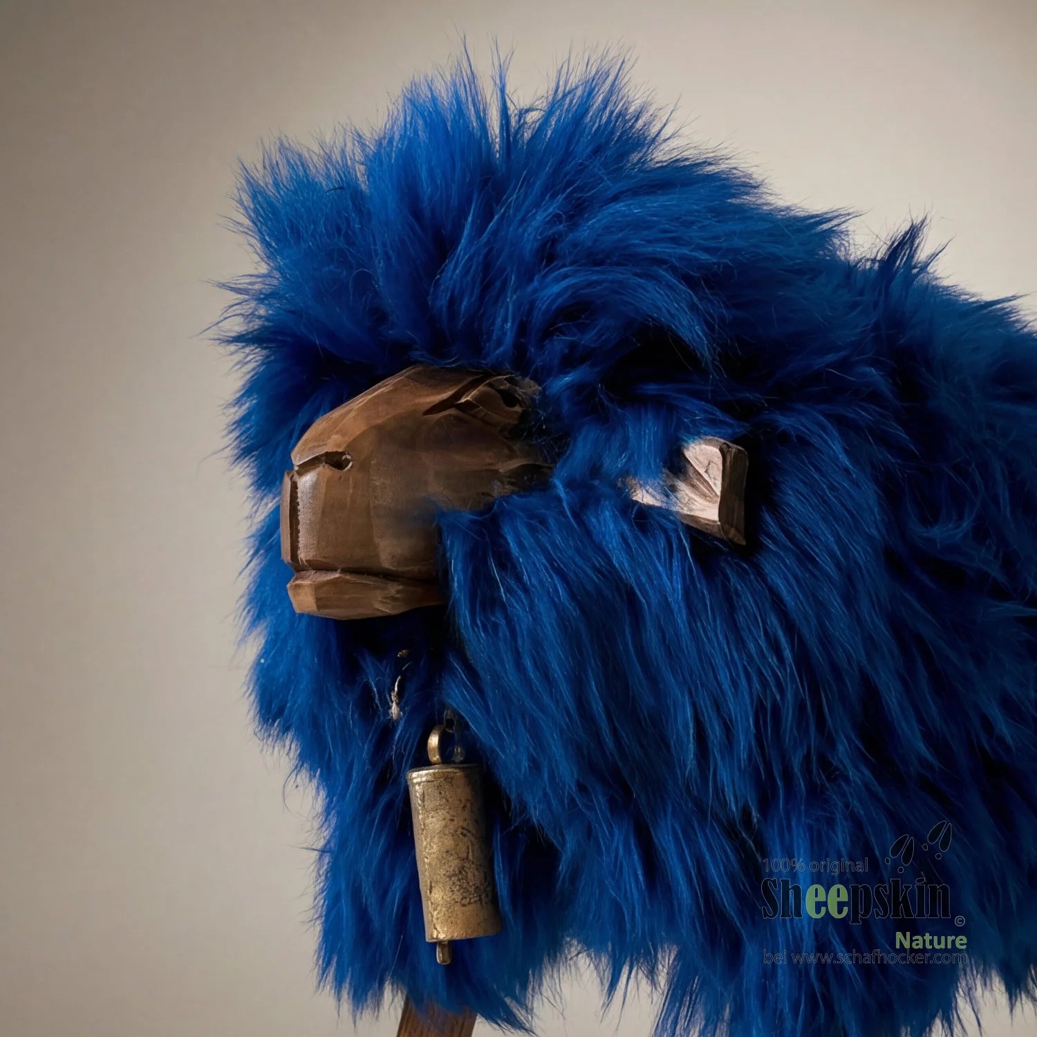 Premium Tierhocker Schafhocker »Emma« das royale Madl blau