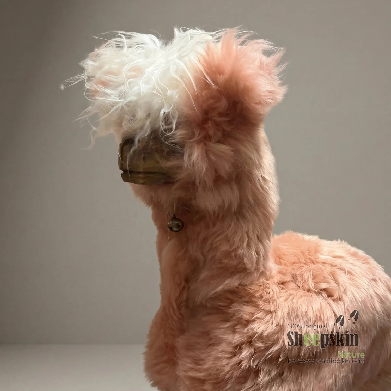 Schafhocker Alpaka »Chili« Designer Hocker Tierhocker rosa