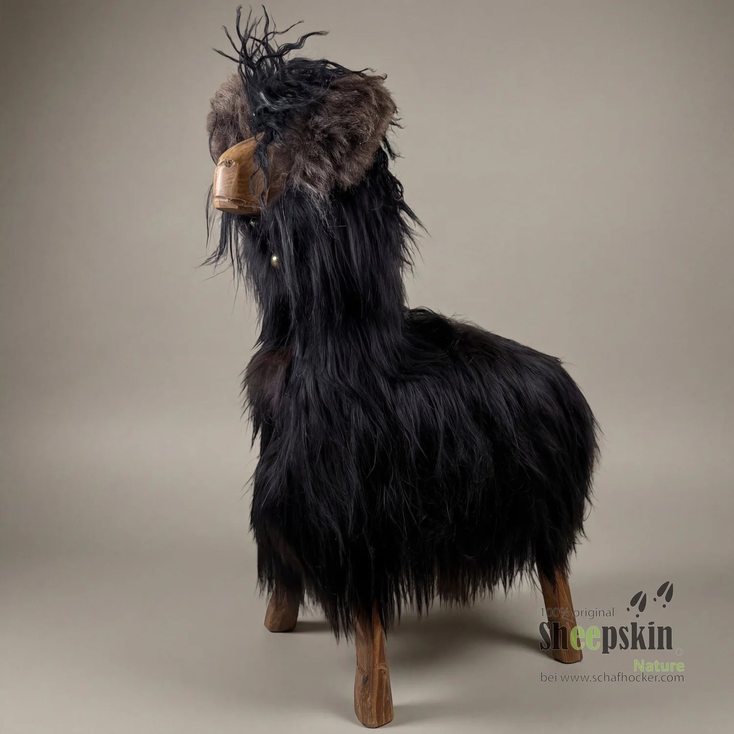 Schafhocker Alpaka »Kusco« Designer Hocker Tierhocker