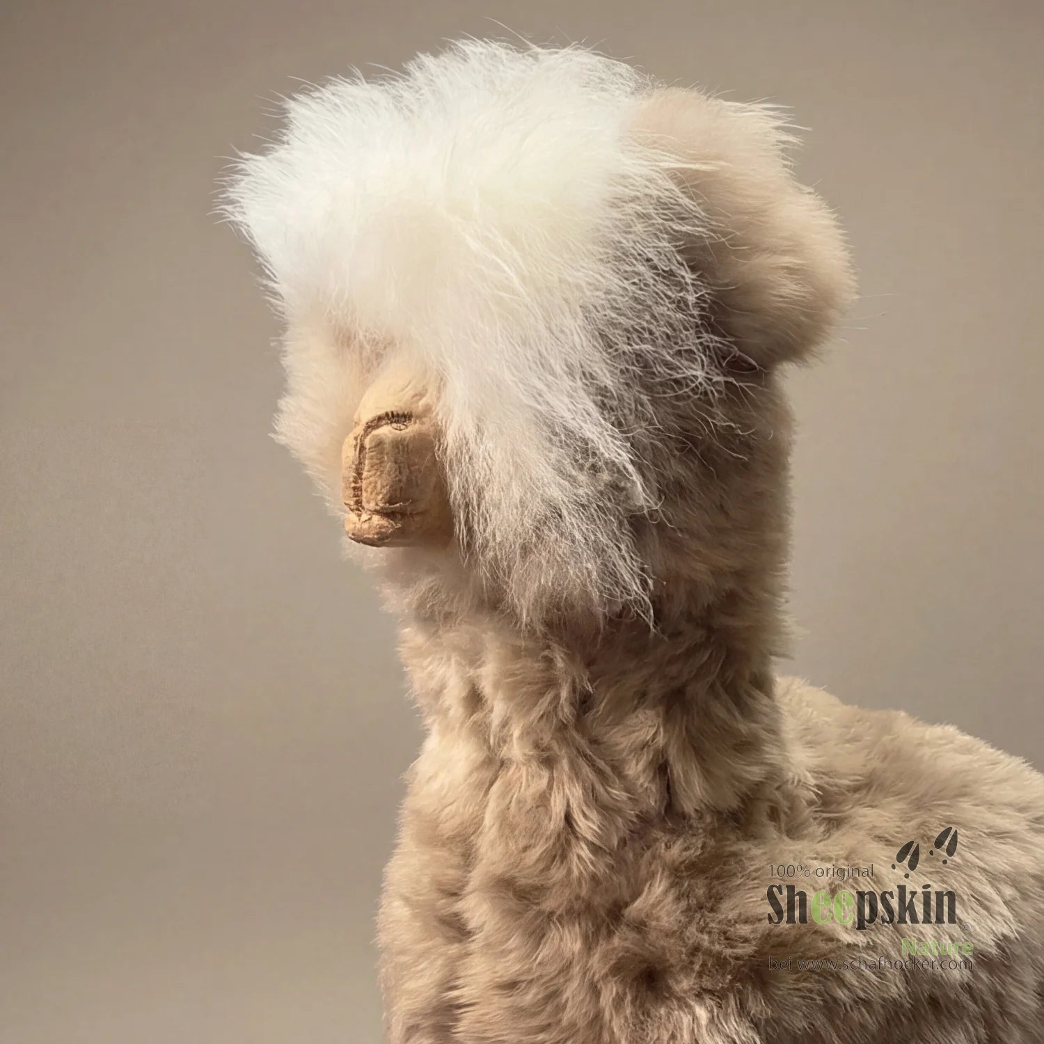 Schafhocker Alpaka »Pepper« Designer Hocker Tierhocker