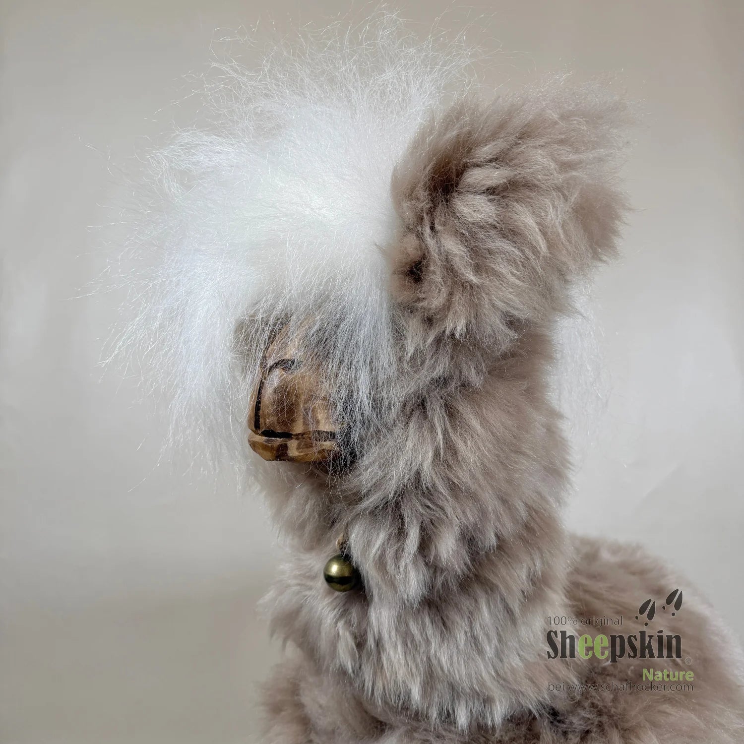 Schafhocker Alpaka »Pepper« Designer Hocker Tierhocker