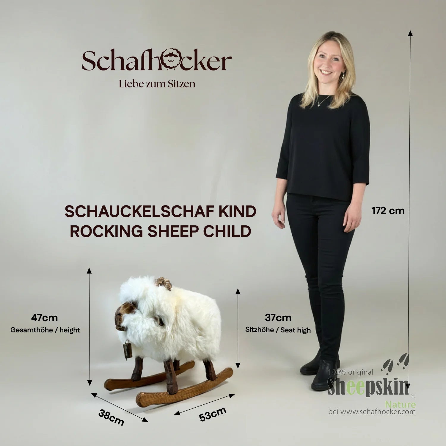 Schafhocker »Berni« das Schaukelschaf zuckerlrosa für