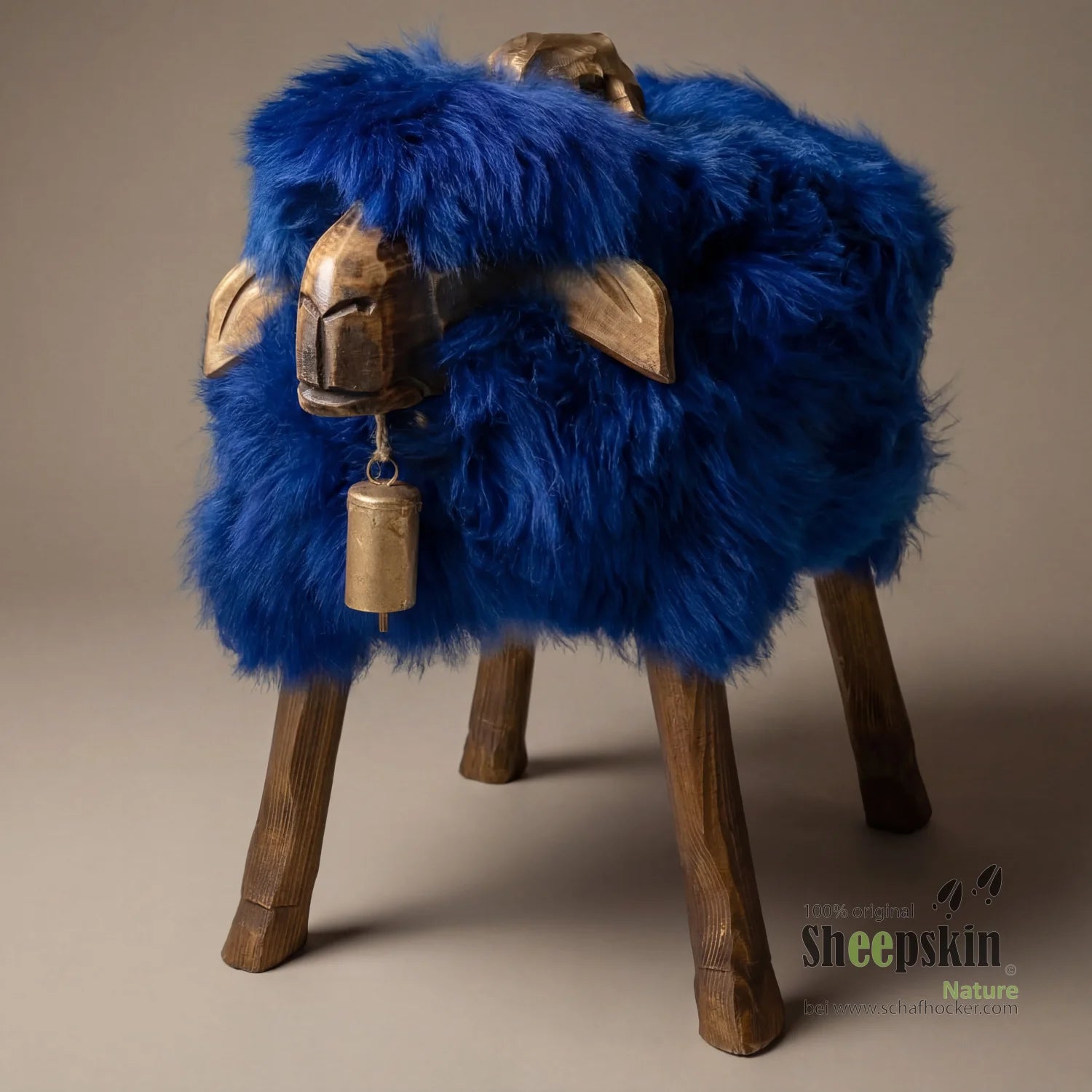 Schafhocker »William« der royale Bua blau Designer