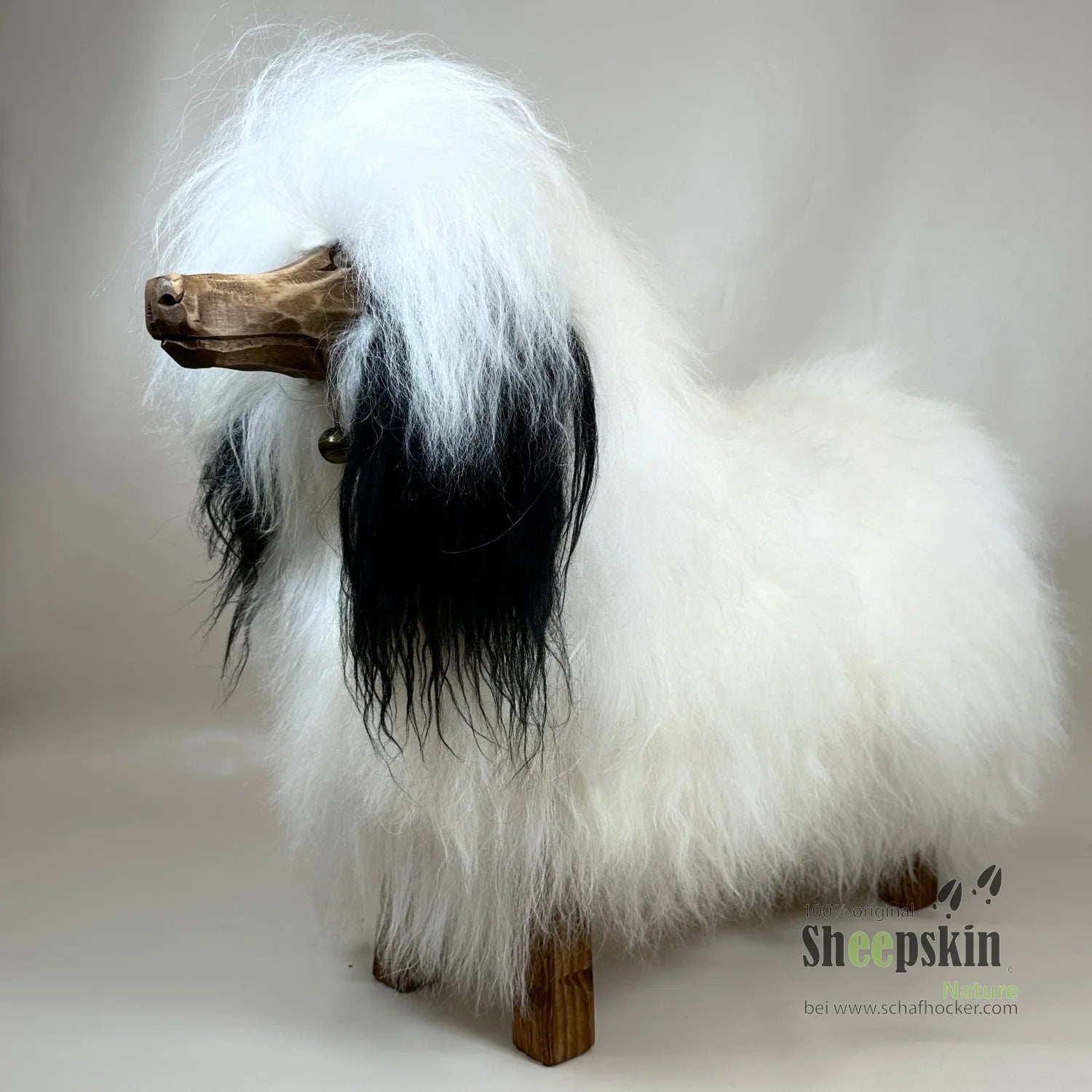 Tierhocker Hund 🐩 Bello Islandfell weiß Hocker Fellbank