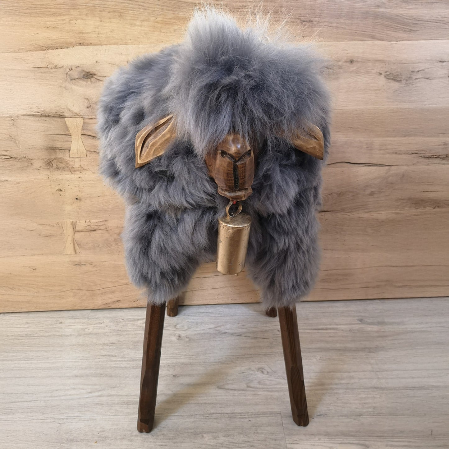 Bar stool ➳ Sterling the classic Madl ➳ silver gray animal stool sheep