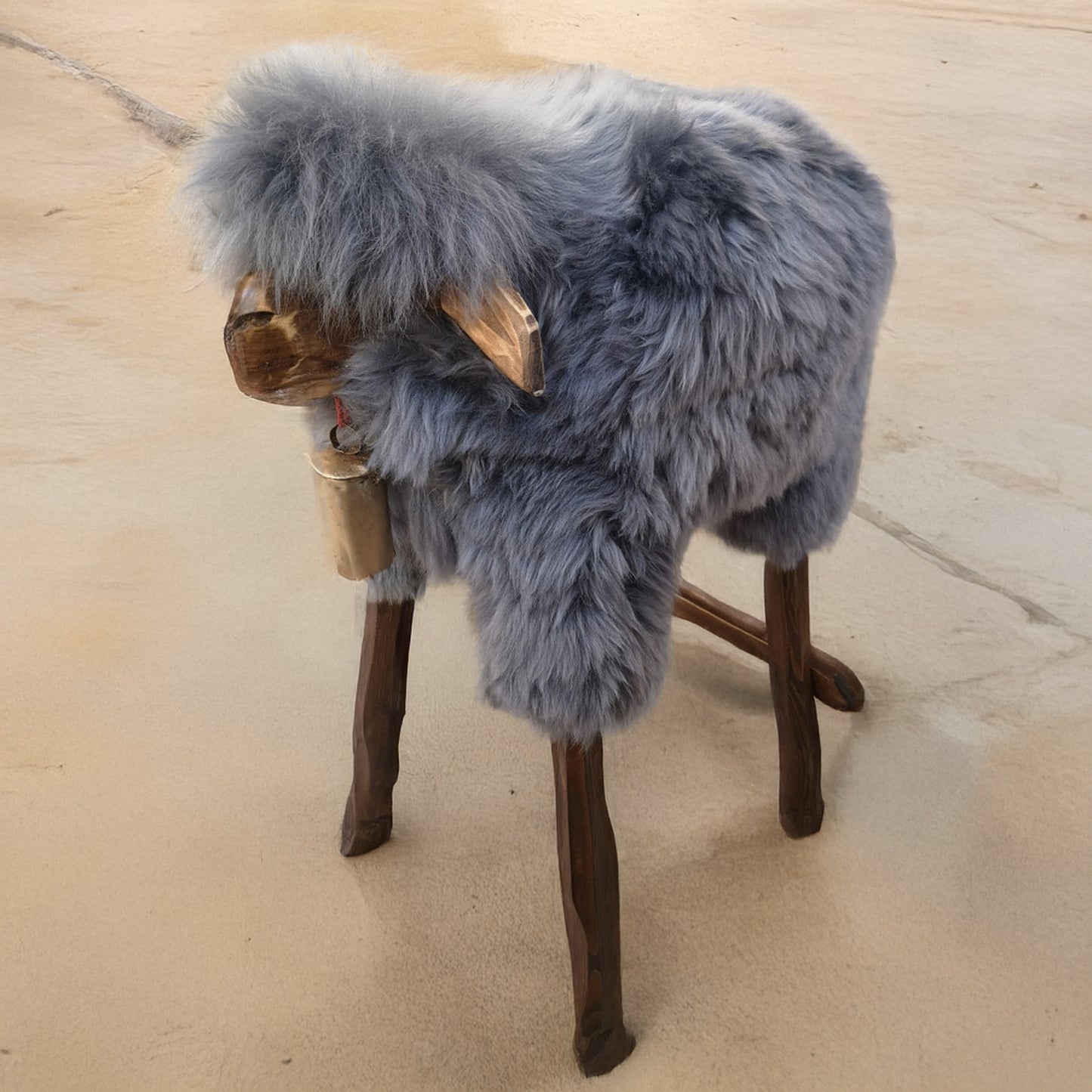 Tabouret de bar ➳ Sterling le classique Madl ➳ tabouret animal gris argenté mouton