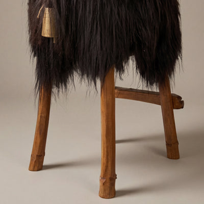 Design bar stool animal stool sheep stool “Moni” the wild girl Iceland black