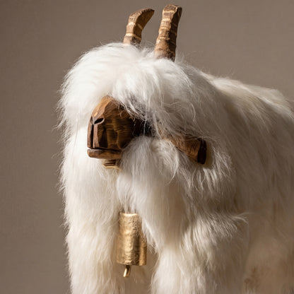 Design Barhocker Tierhocker Schafhocker »Resi« die freche Ziege" Island weiß