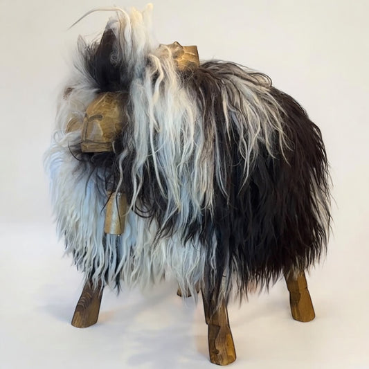 Sheep stool absolutely single piece ➳ ozzy the wild bua ➳ white black stool designer animal stool rams