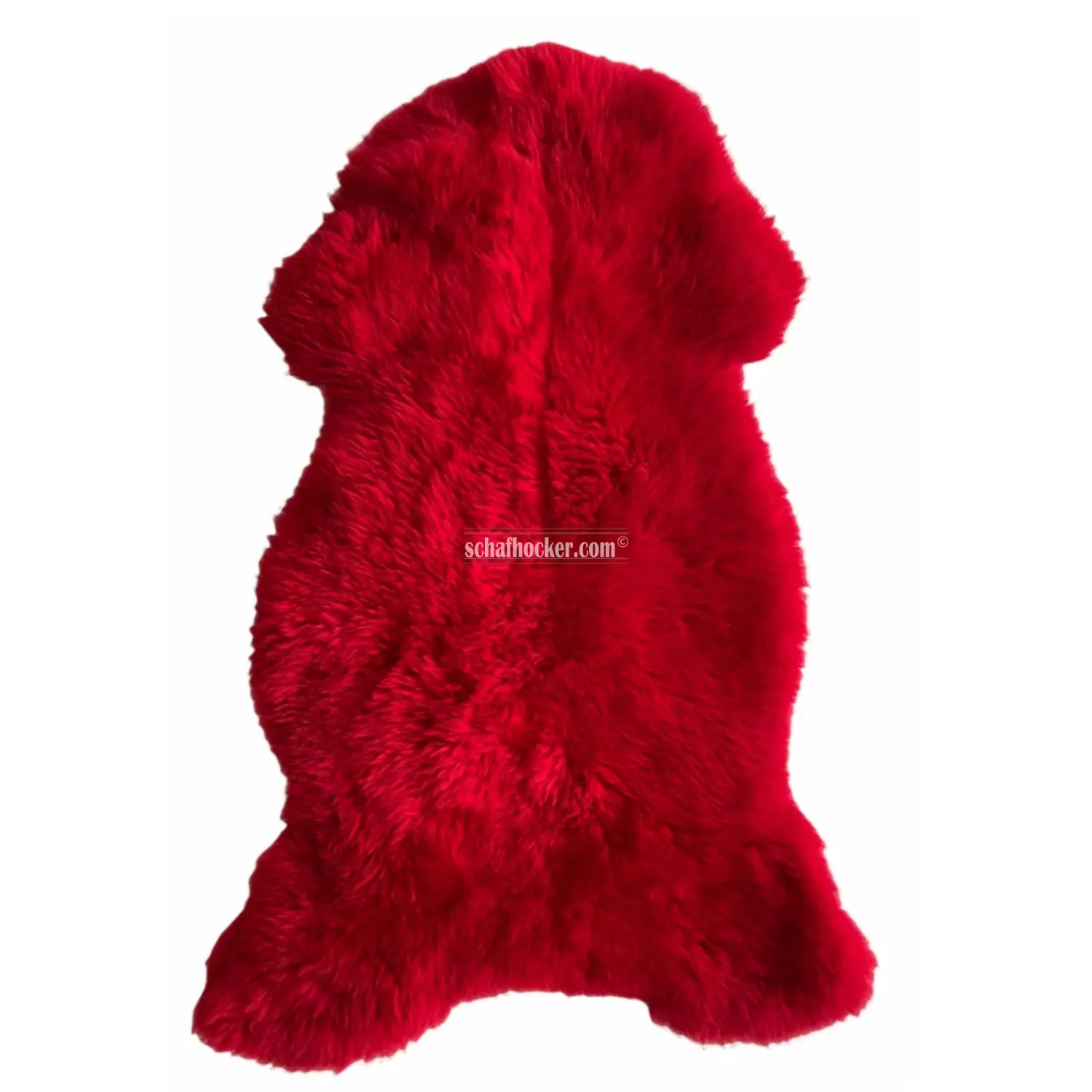 Seat cushion 110-120cm real fur red – handgefertigte Tierhocker