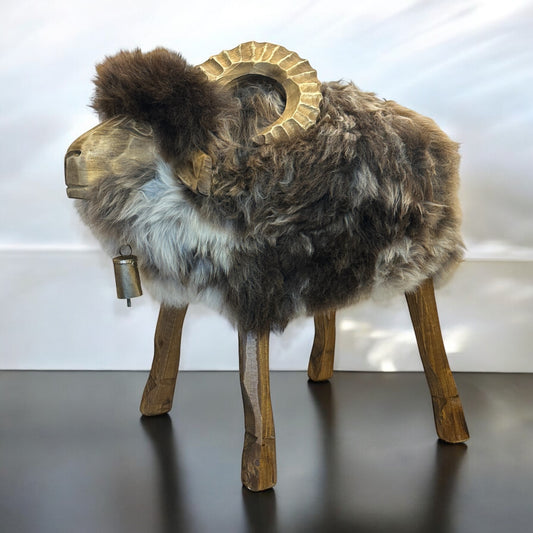 absolute unique piece | Sheep stool Mouflon Mani | Designer stool sheep animal stool