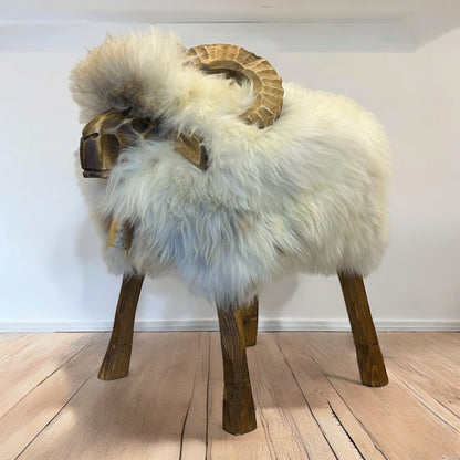 absolute unique piece | Sheep stool Mouflon Jeff | Designer stool sheep animal stool