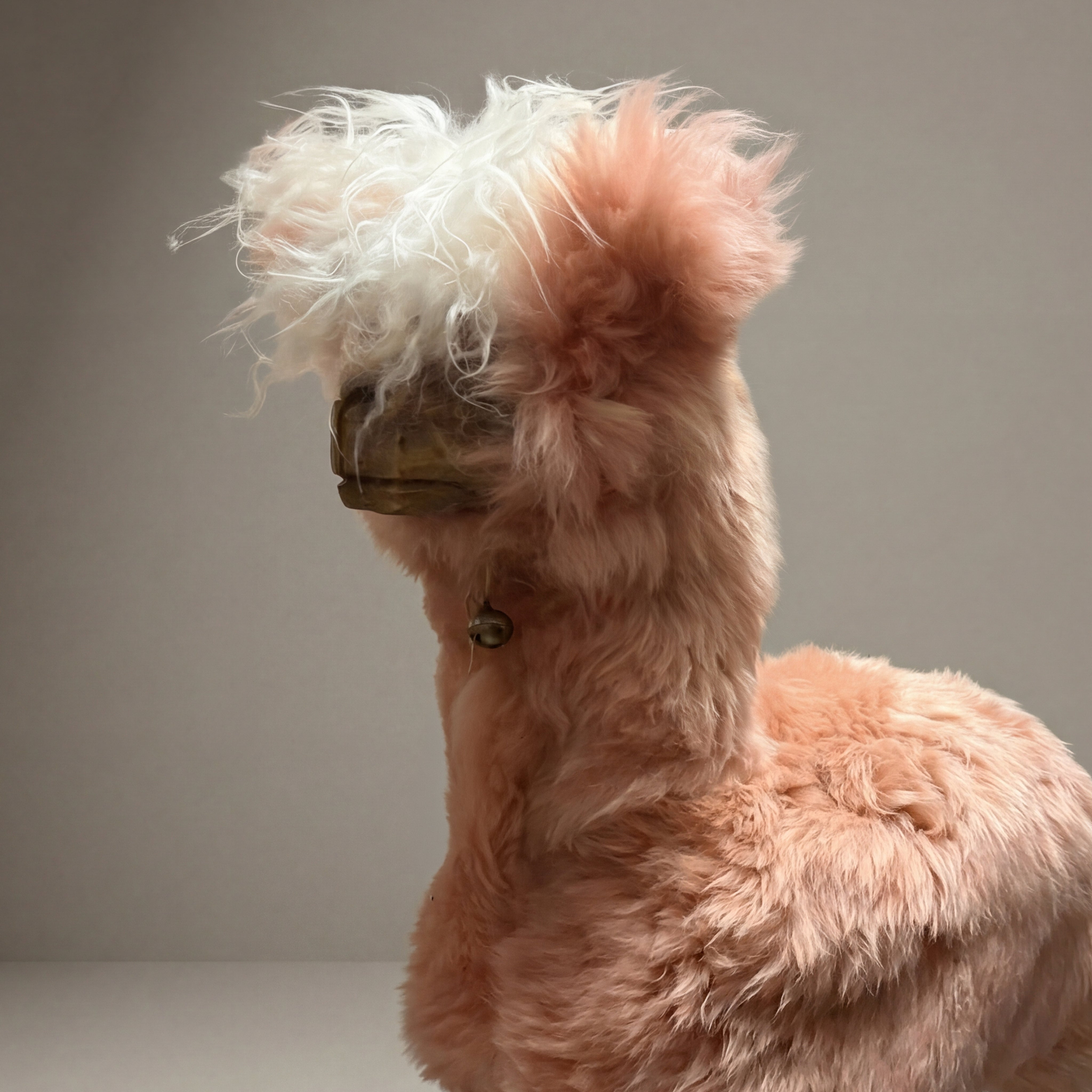 Schafhocker Alpaka »Chili« Designer Hocker Tierhocker rosa