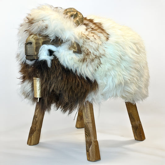 قطعة فريدة من نوعها مطلقة | كرسي خروف بوا أشعث | مصمم البراز البراز الحيوان الأغنام