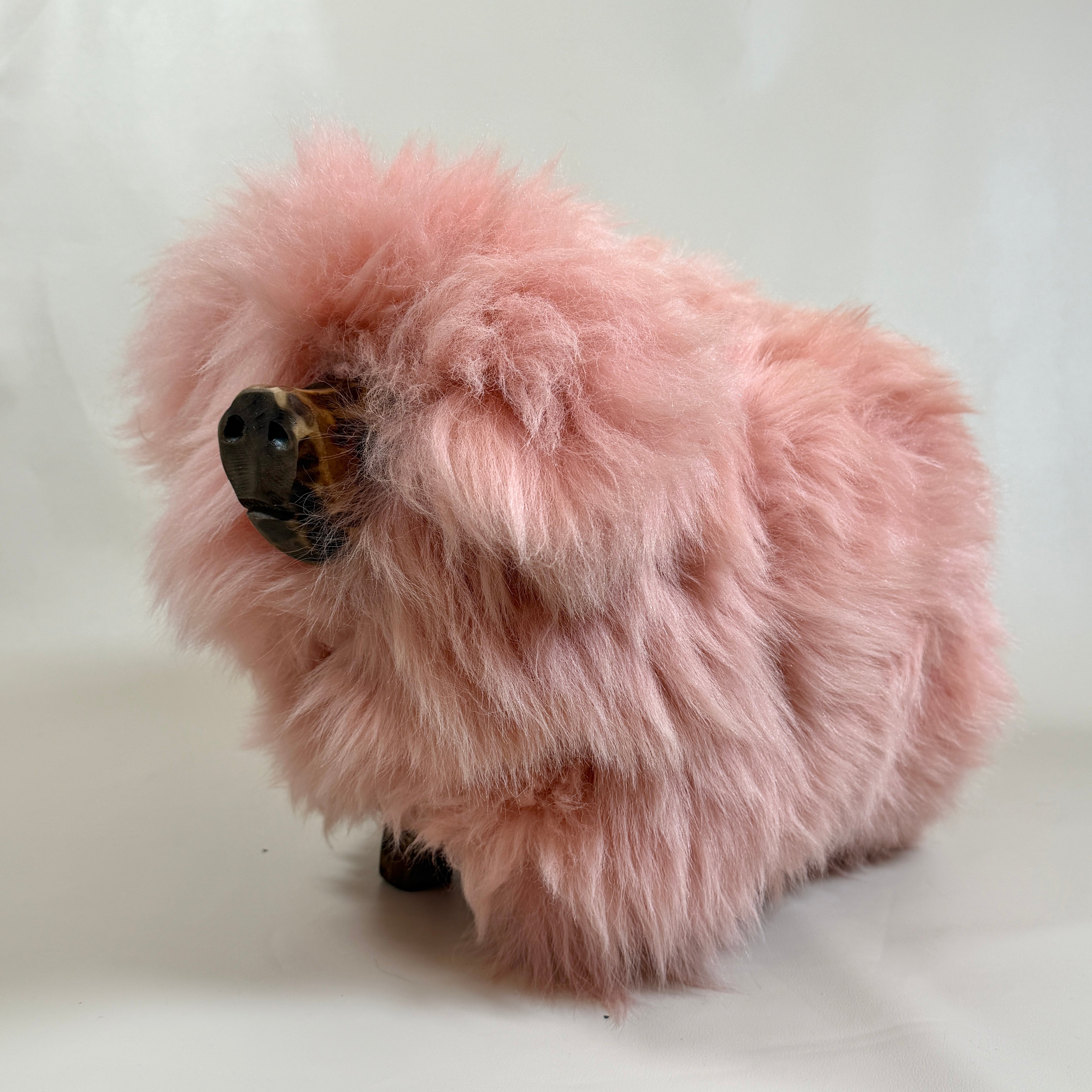 Premium Tierhocker Kinderhocker Schweinchen »Babe« das süße Wollschwein" rosa