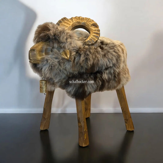 absolutes Einzelstück | Schafhocker Mufflon Gordon | Designer Hocker Schaf Tierhocker Schafhocker Mufflon