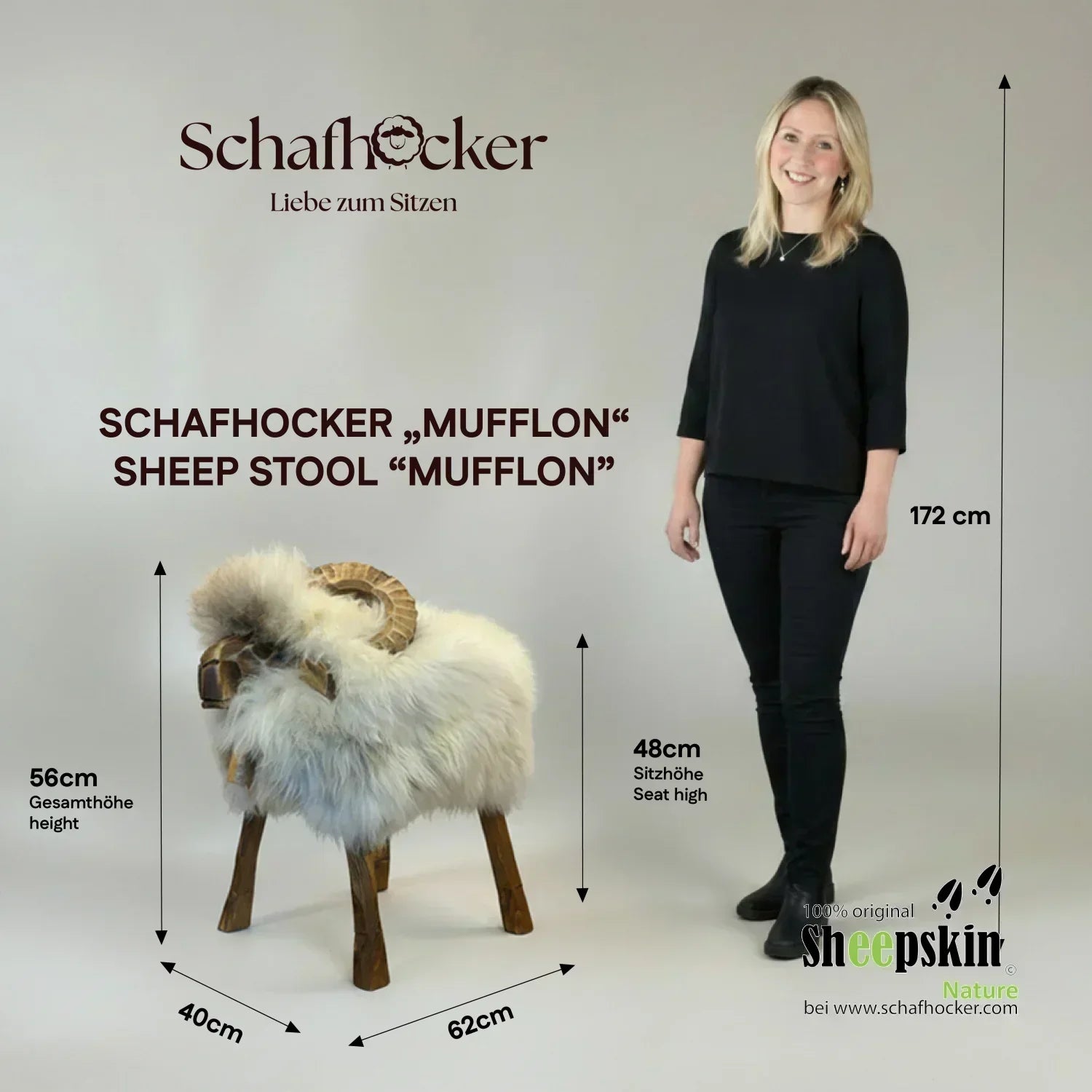 Premium Design Tierhocker Schafhocker »Gino« das Mufflon