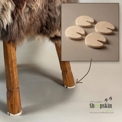 Bodenschoner-Set 4 Stück - Premium Naturfilz-Pads für