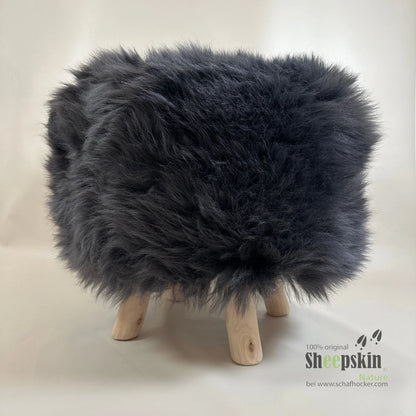 Designer Chalet Schaffell Hocker Fellhocker rund