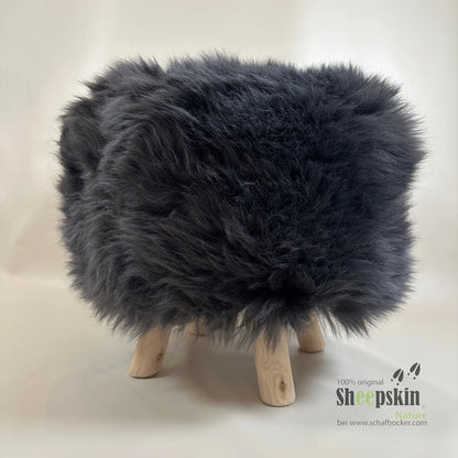 Designer Chalet Schaffell Hocker Fellhocker rund