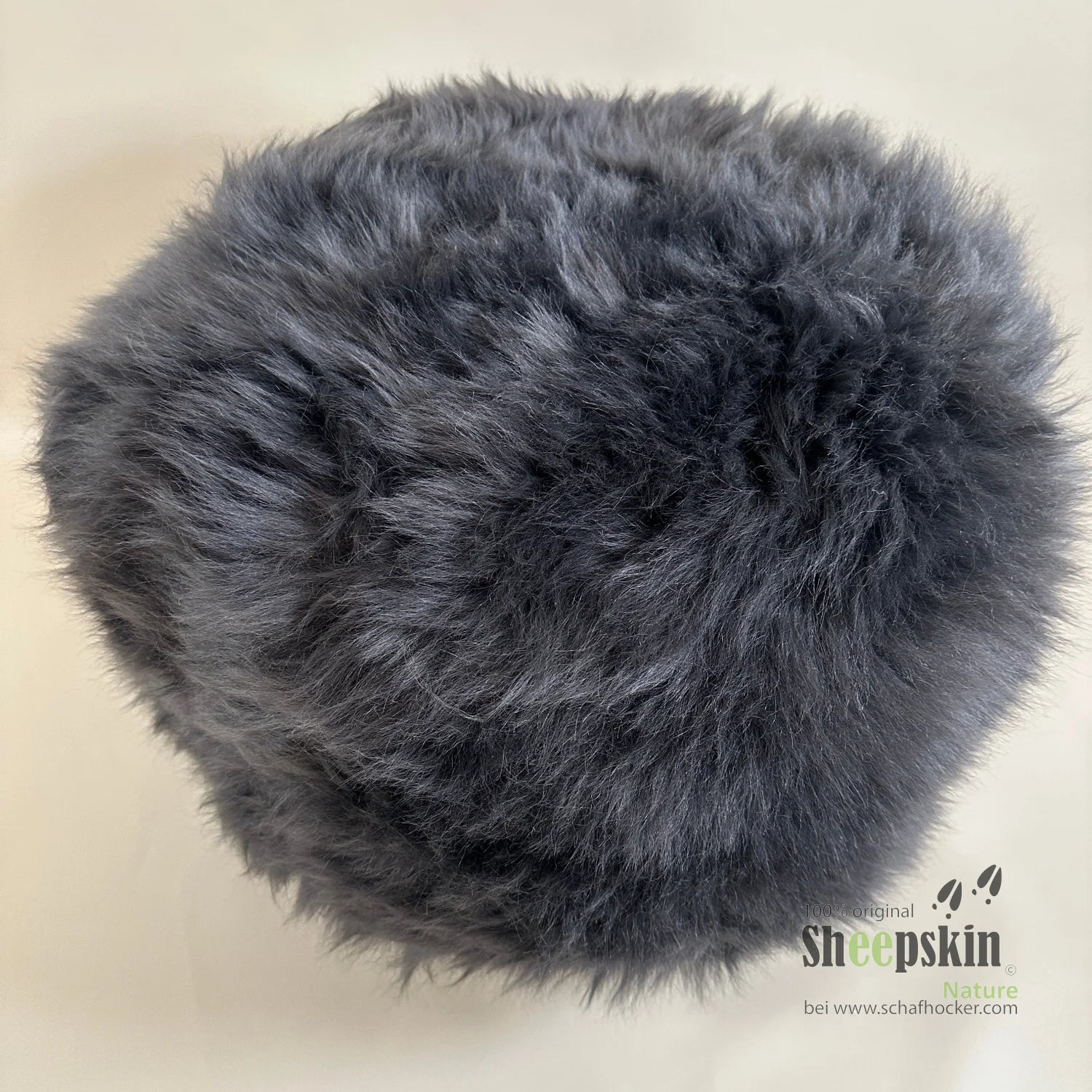 Designer Chalet Schaffell Hocker Fellhocker rund