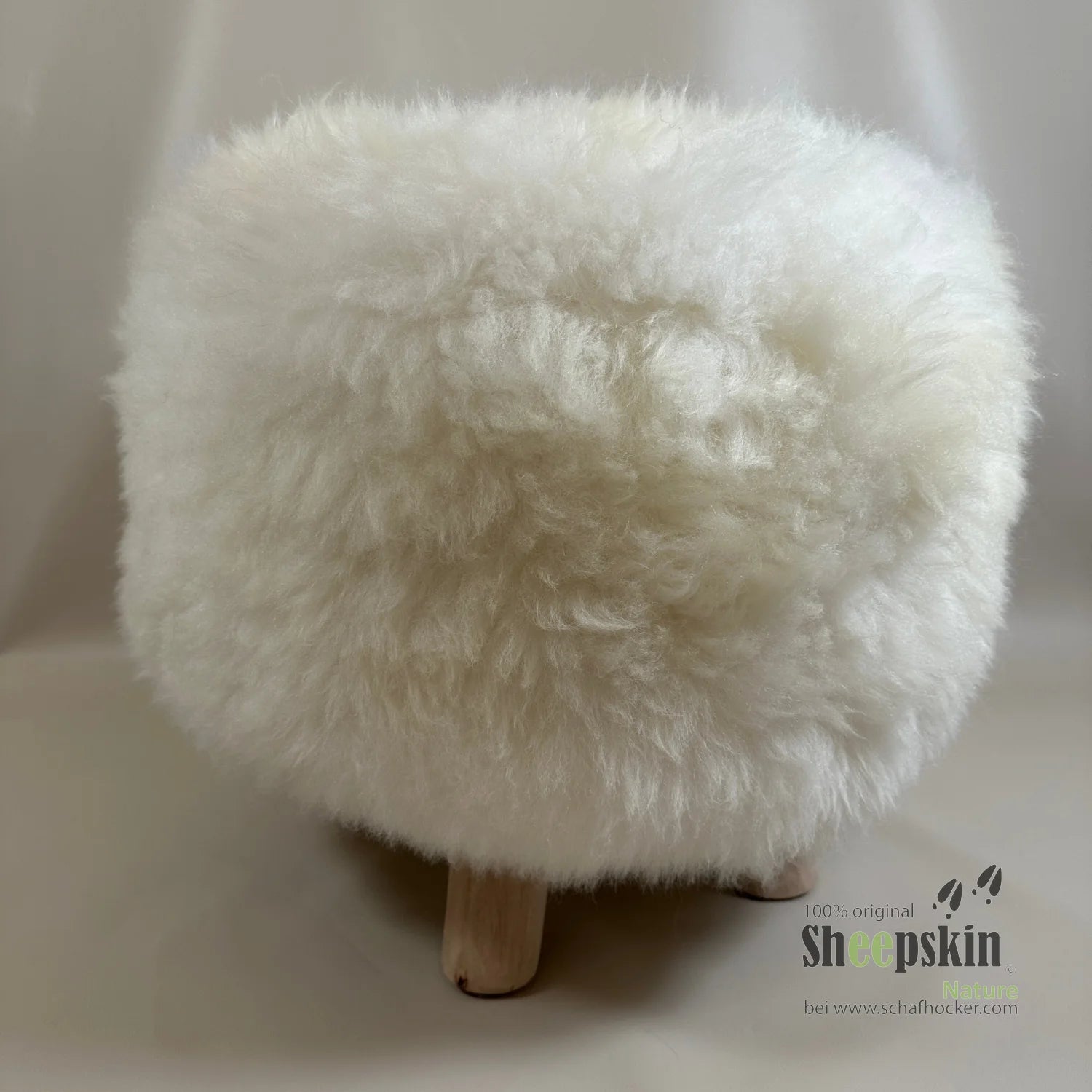 Designer Chalet Schaffell Hocker Fellhocker rund