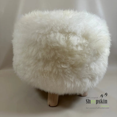 Designer Chalet Schaffell Hocker Fellhocker rund