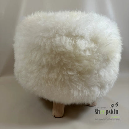 Designer Chalet Schaffell Hocker Fellhocker rund
