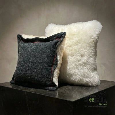 Lammfell Kissen Schaffell Alpenstyle 60cm x 60xm XXL