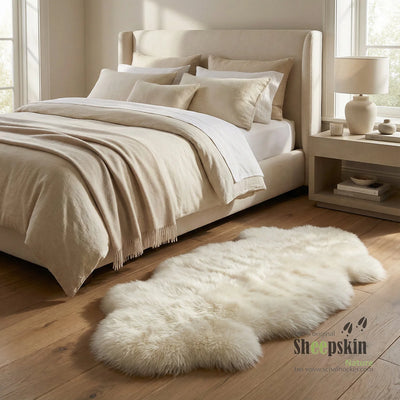 Lammfell Sitzauflage großes Schaffell 110-120cm Fell