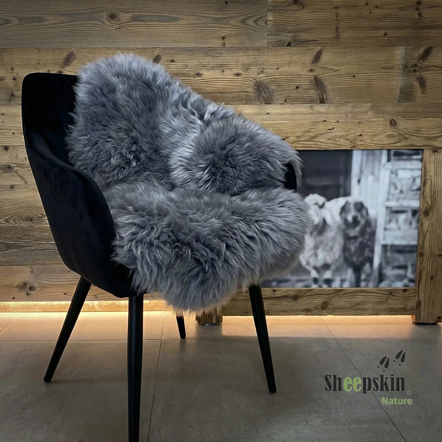 Lammfell Sitzauflage großes Schaffell 110-120cm Fell