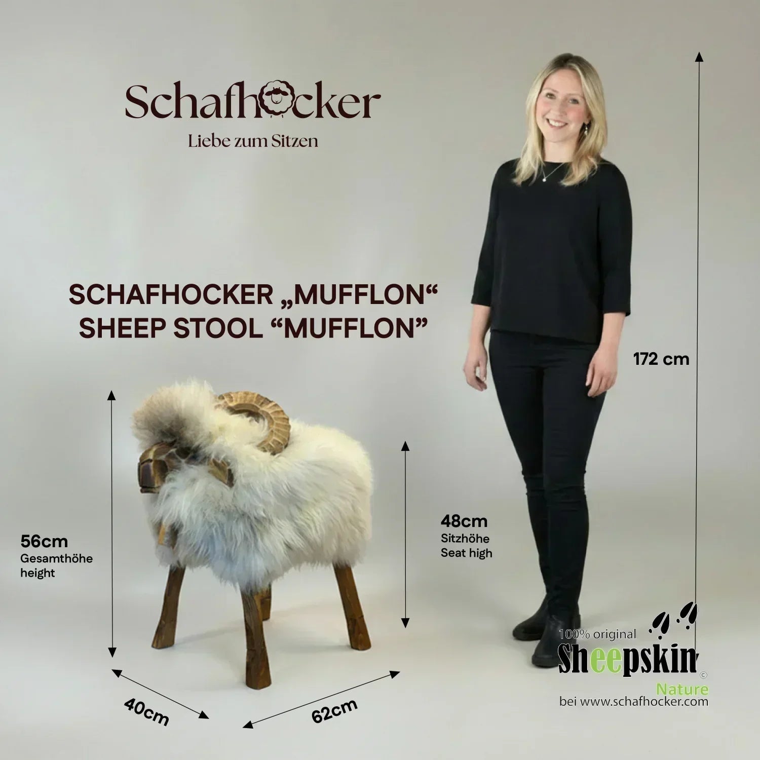 Premium Design Tierhocker Schafhocker »Gino« das Mufflon