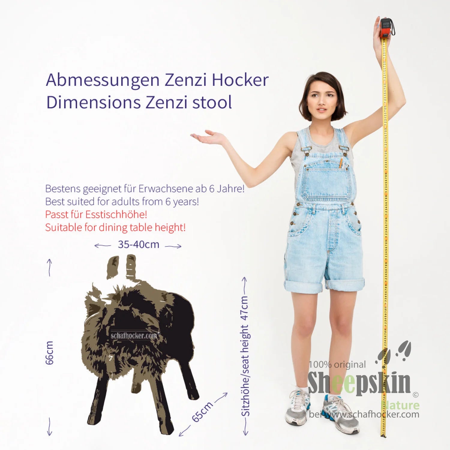 Hocker 𓃵 ’Zenzi die freche Ziege’ light limited