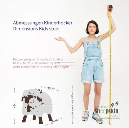 Kinderhocker ’Larissa’ Elegante’ eisbärweiß