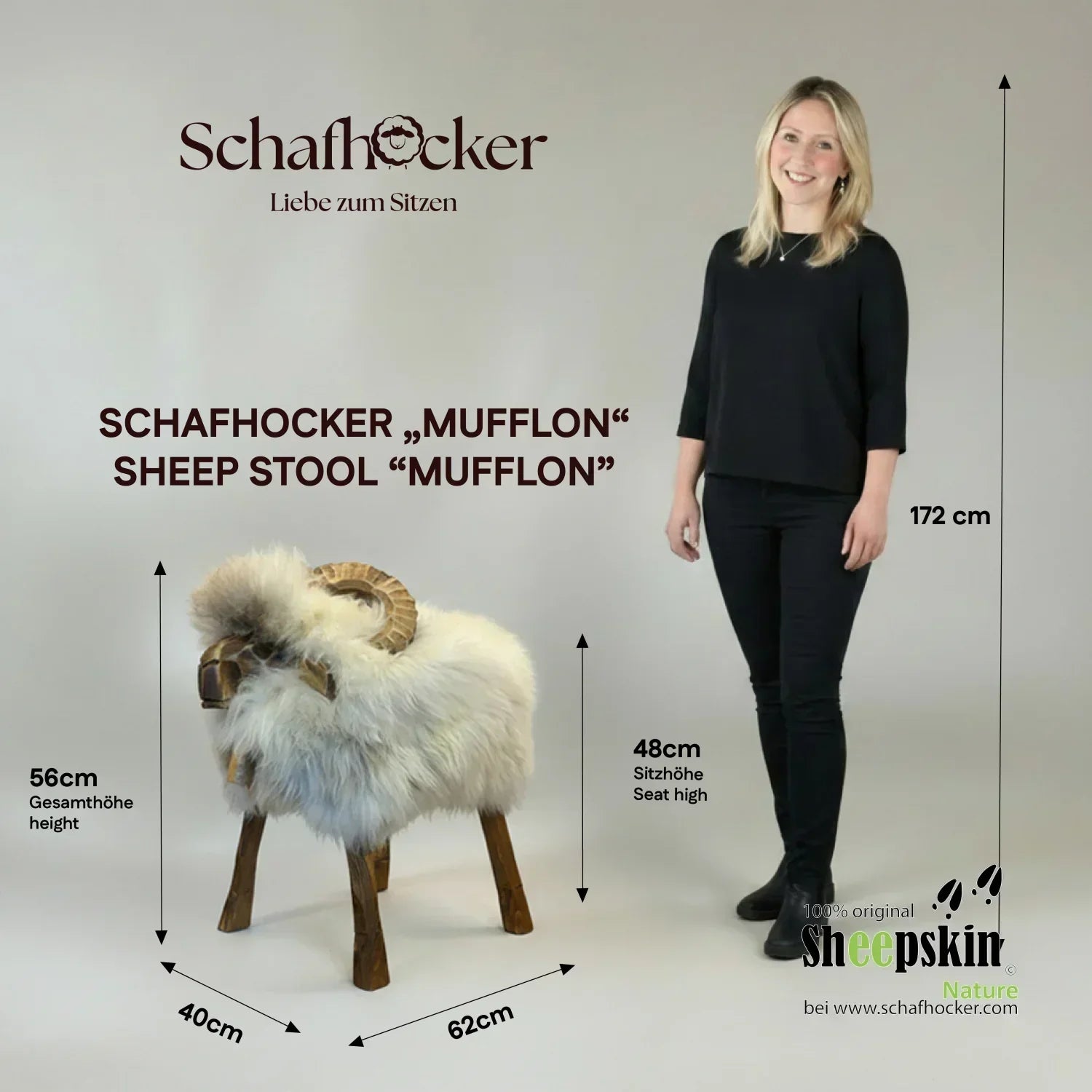Premium Design Tierhocker Schafhocker »Gino« das Mufflon
