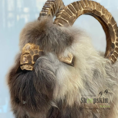 Premium Design Tierhocker ➤ Schafhocker𓃵 Rocky der Steinbock beige limited Schafhocker Steinbock