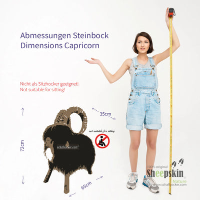 Tierhocker 𓃵 Rocky der Steinbock light limited Designer