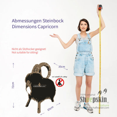 Tierhocker 𓃵 Rocky der Steinbock light limited Designer