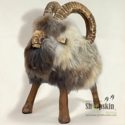 Premium Design Tierhocker ➤ Schafhocker𓃵 Rocky der Steinbock beige limited Schafhocker Steinbock