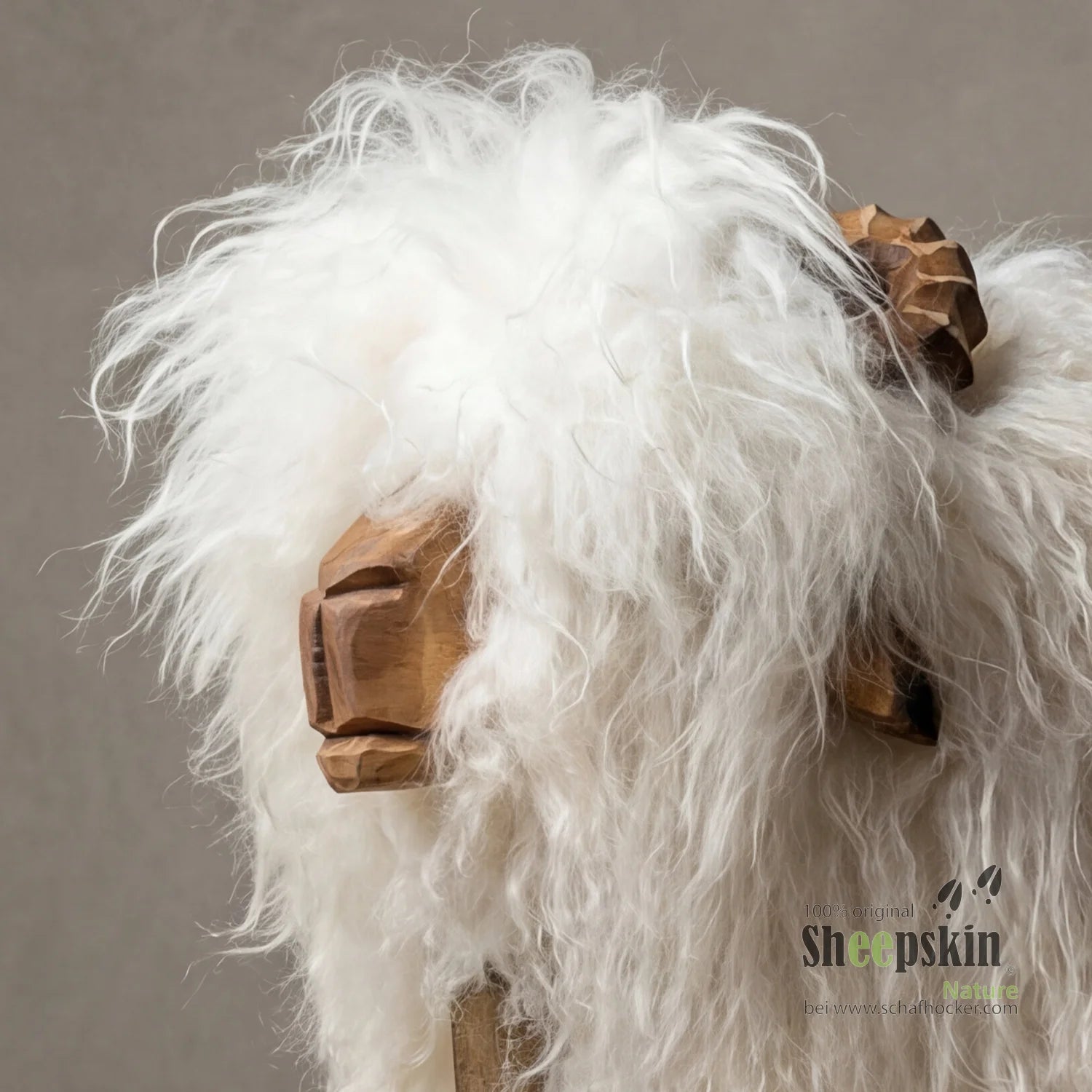 Premium Schafhocker »Josef« der wilde Bua weiß Designer