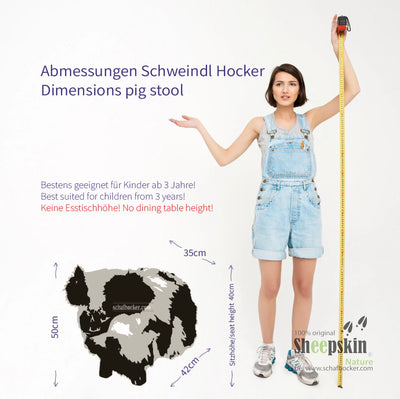 Premium Tierhocker Kinderhocker Schweinchen »Babe« das süße