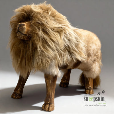 Premium Tierhocker Löwe Simba Designer Hocker Schafhocker